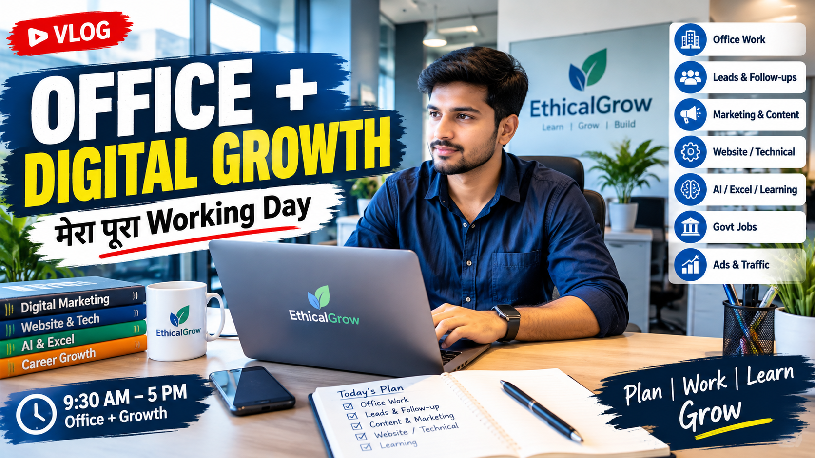 Office Ke Saath Digital Growth — Ek Productive Working Day