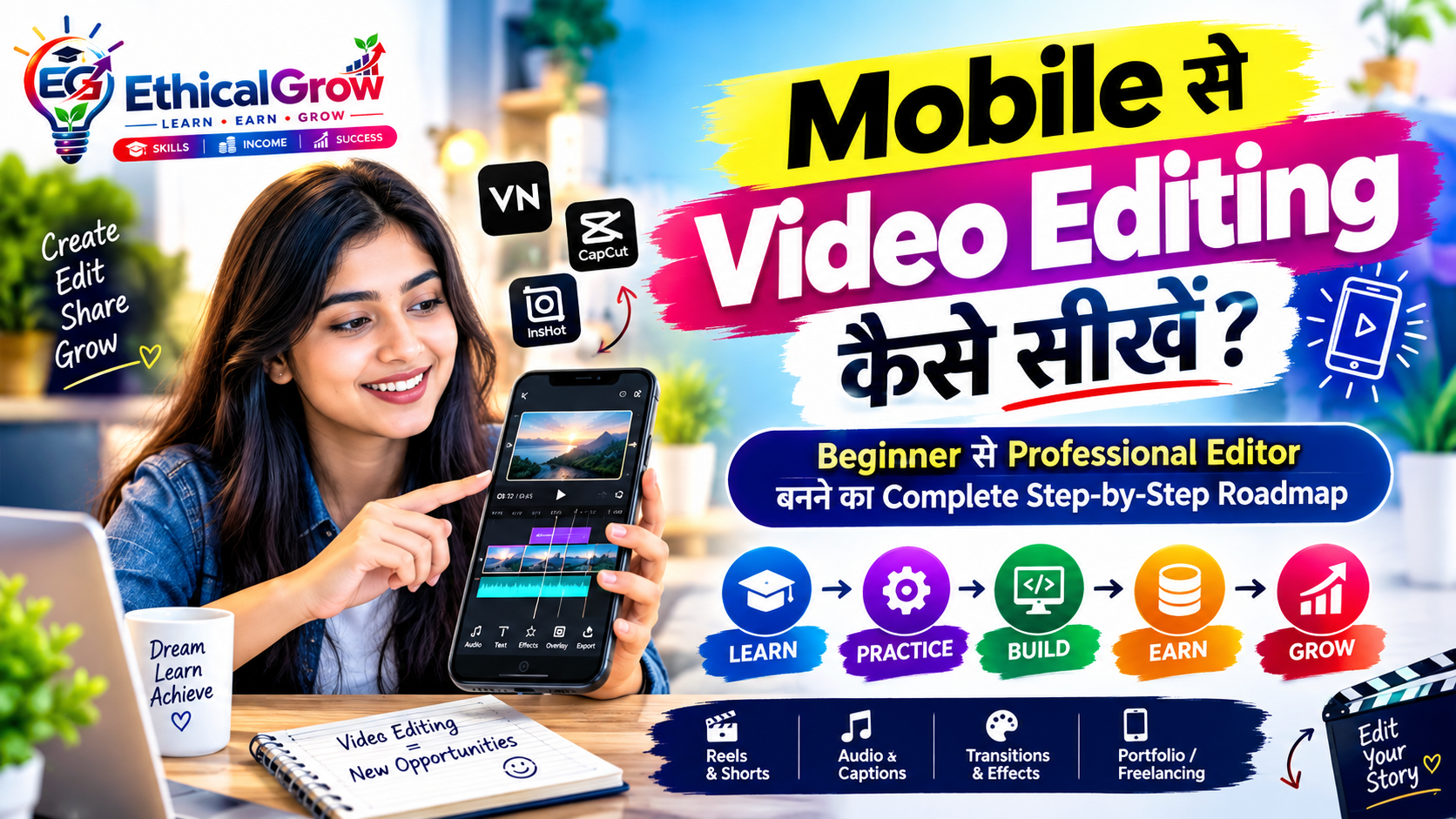 Mobile से Video Editing कैसे सीखें? Beginner से Professional Editor बनने का Step-by-Step Roadmap 2026