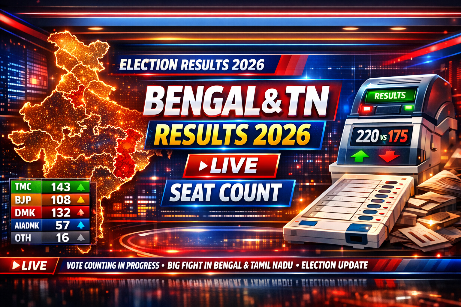 Election Results 2026 Live: West Bengal & Tamil Nadu Result Date, Counting Time, Live Updates | EthicalGrow