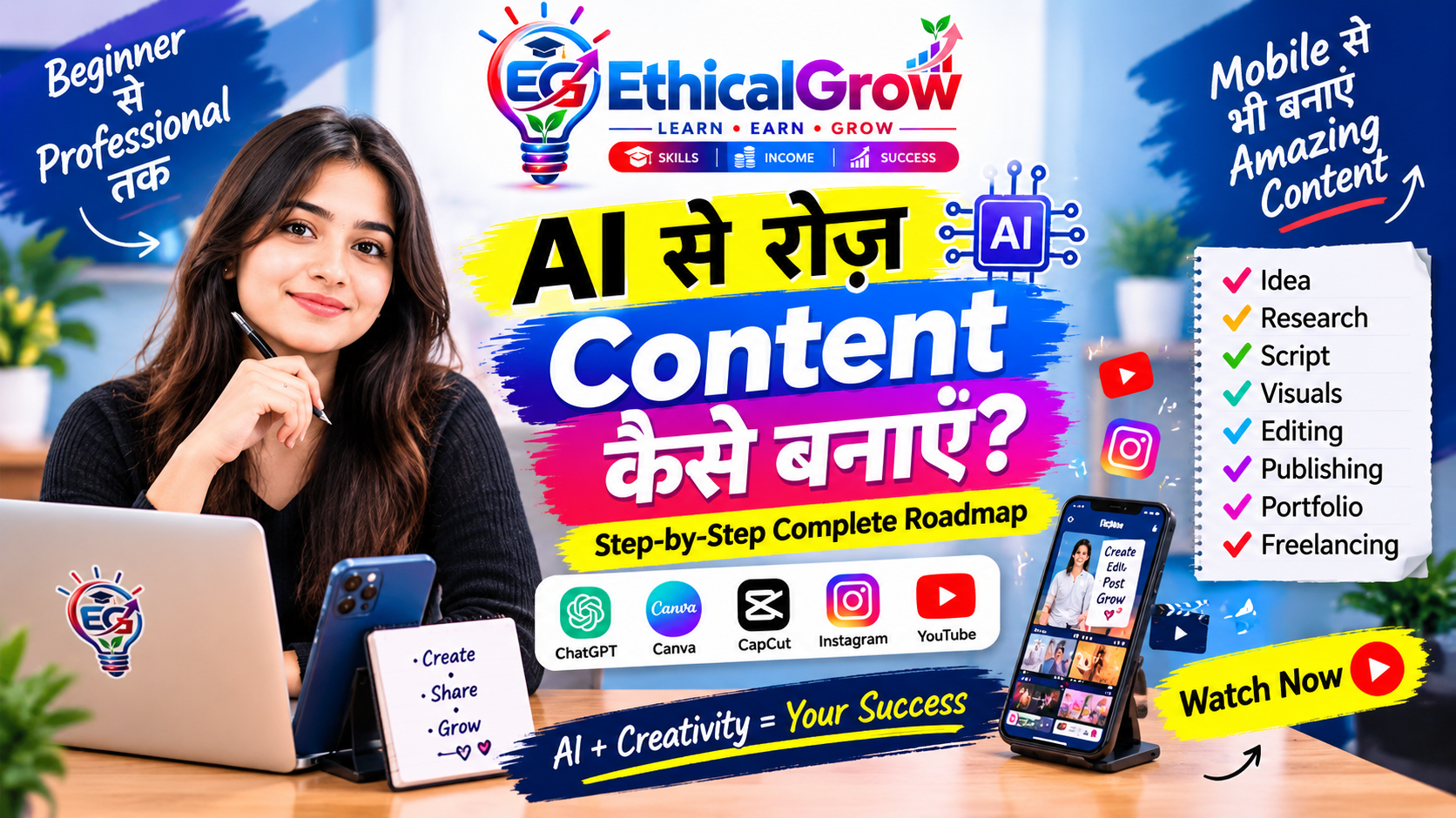 AI से रोज़ Content कैसे बनाएं?