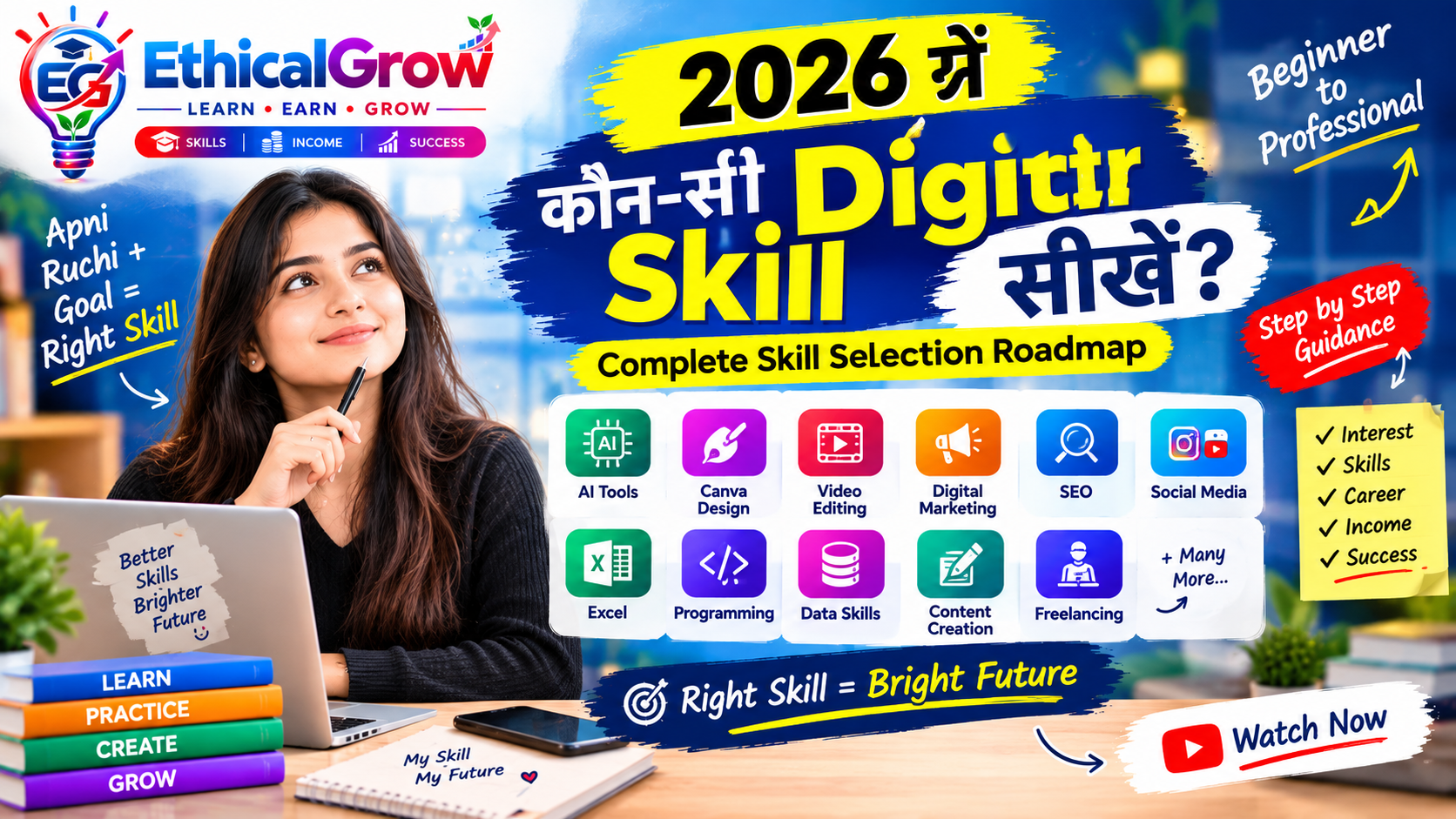 2026 में कौन-सी Digital Skill सीखें? Beginner के लिए Complete Skill Selection Roadmap