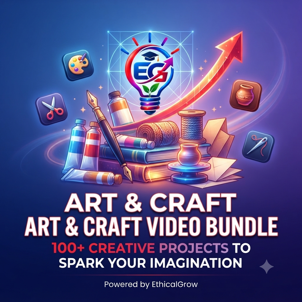 Art & Craft Video Bundle: 4000+ Creative Projects to Spark Your Imagination | EthicalGrow